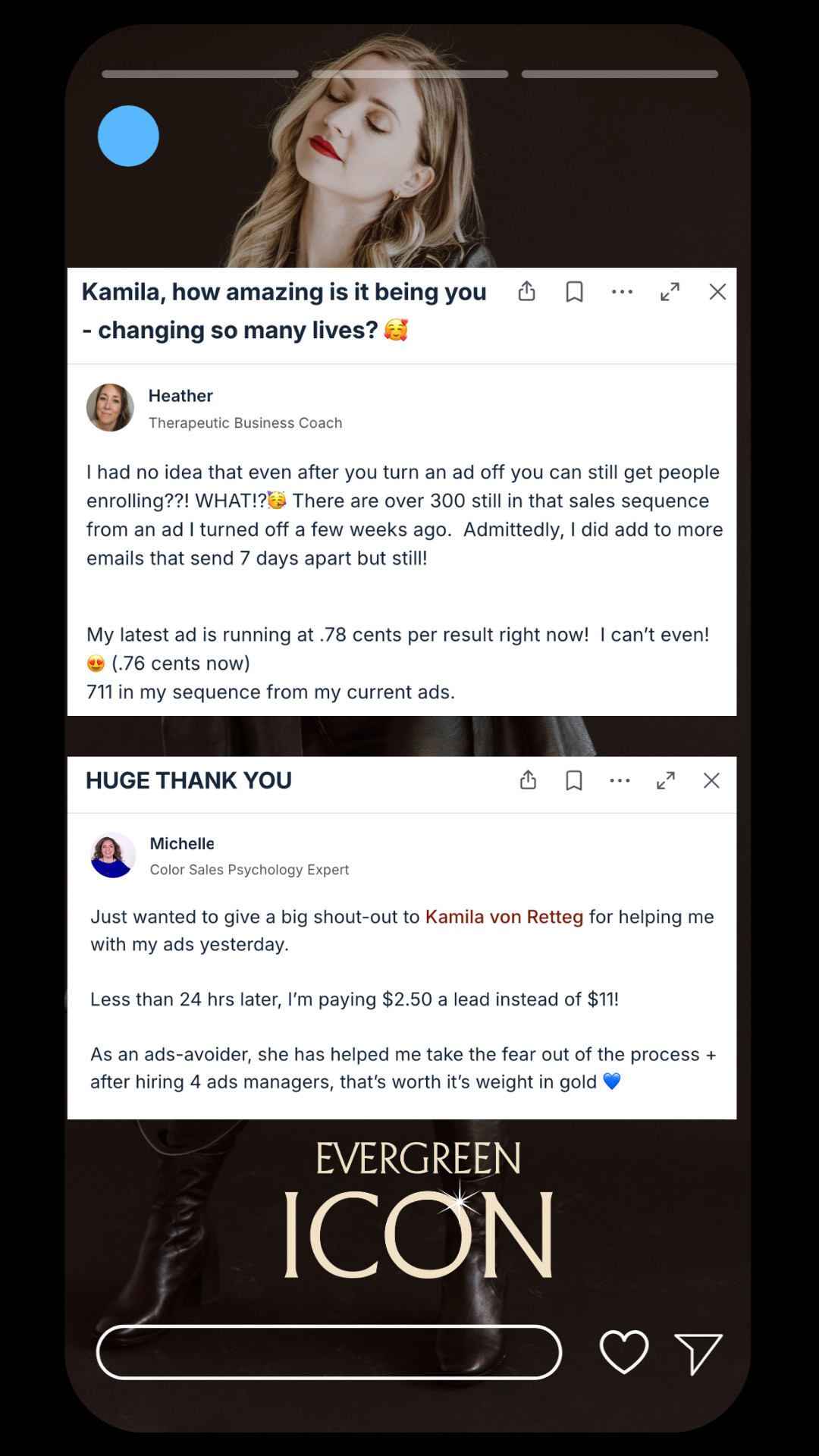 Client testimonial