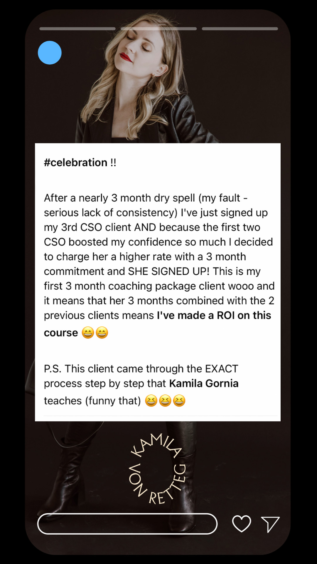 Client testimonial